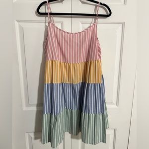 Cute color block summer dress